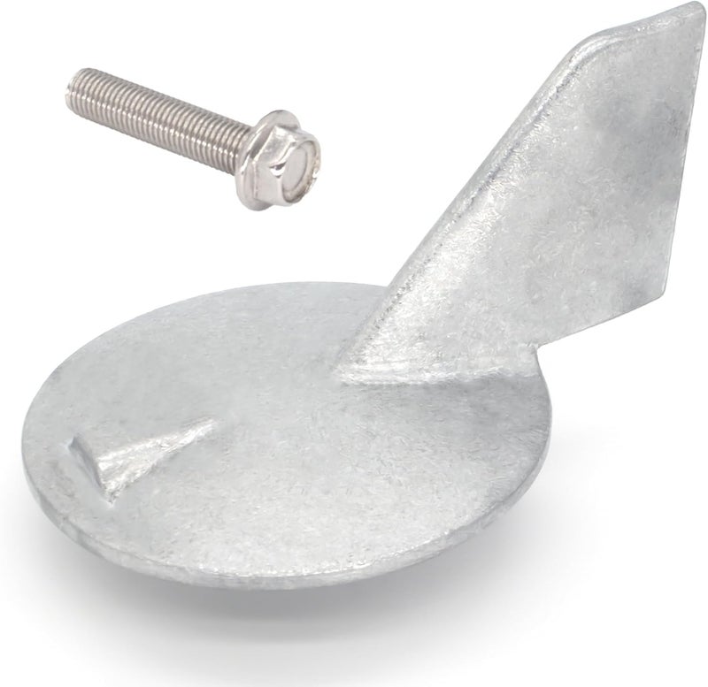 QUICKMARINE 6K1-45371-01 Boat Motor Trim Tab Anode with Bolt for Yamaha 150 200 HP Outboard Models replaces 6K1-45371-02 GLM 12843 Marine Engine - Image 1